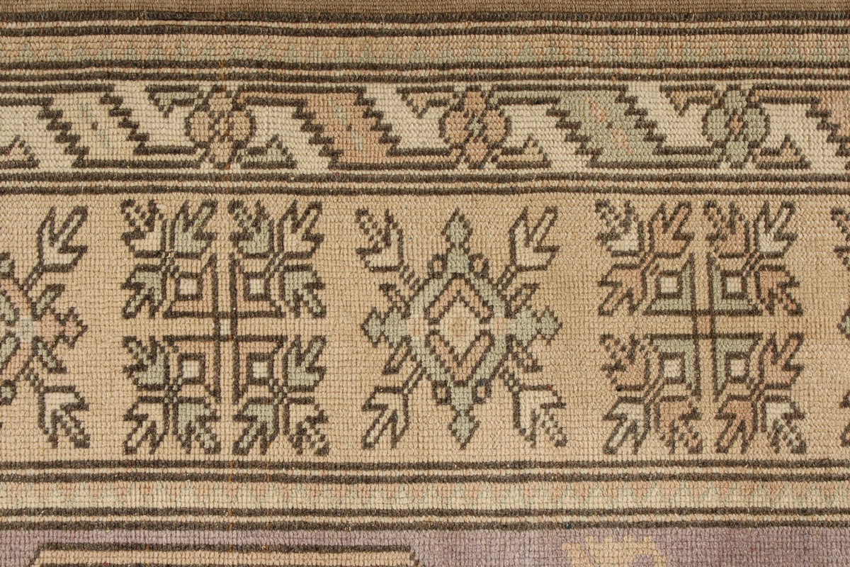 5x8 Beige and Red Turkish Milas Rug