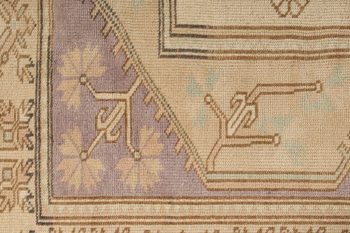 5x8 Beige and Red Turkish Milas Rug