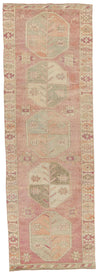 3x10 Pink and Beige Turkish Tribal Runner