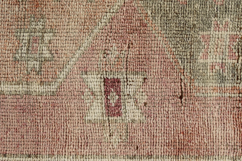 3x10 Pink and Beige Turkish Tribal Runner