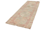3x10 Pink and Beige Turkish Tribal Runner