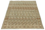 4x5 Beige and Rust Persian Tribal Rug