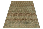 4x5 Beige and Rust Persian Tribal Rug