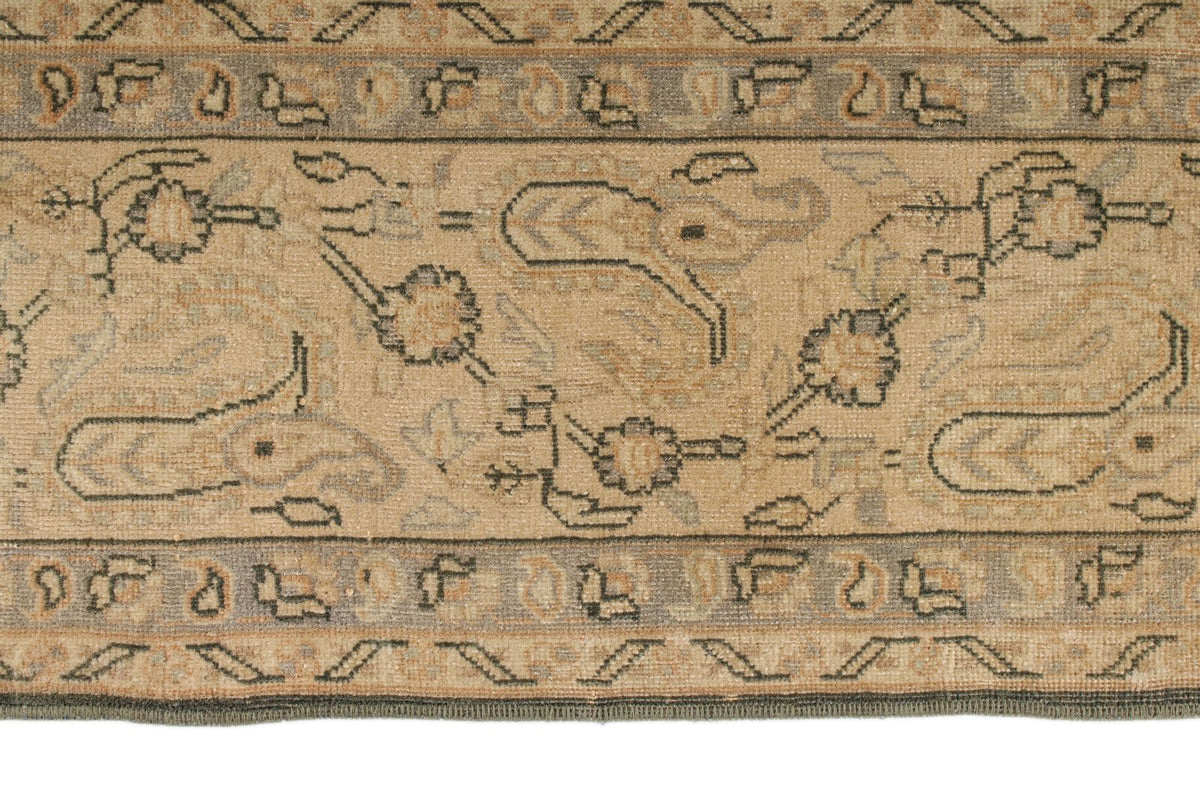 6x8 Beige and Black Persian Traditional Rug