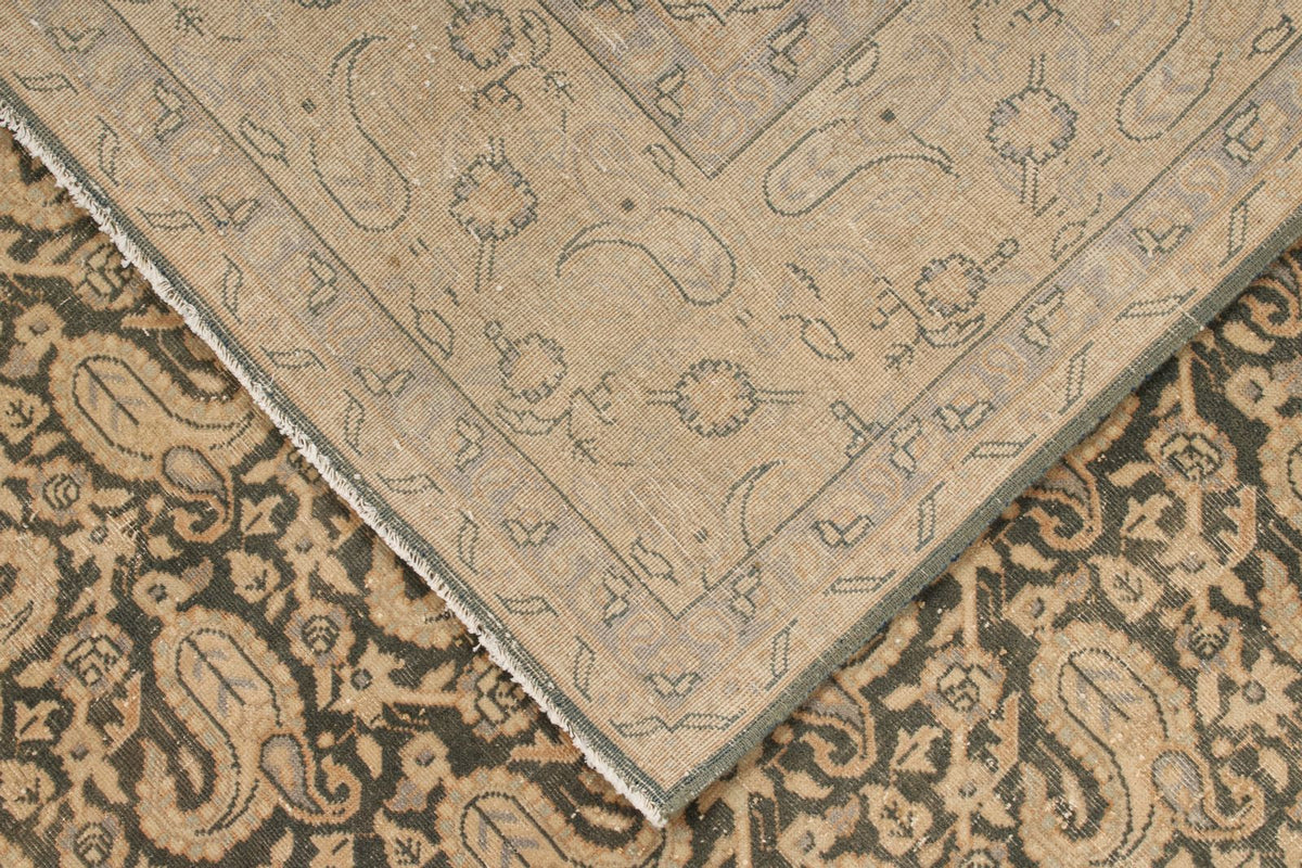 6x8 Beige and Black Persian Traditional Rug