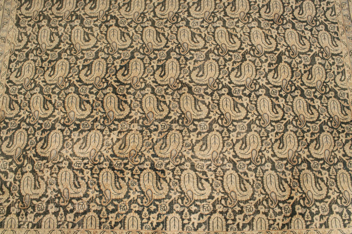 6x8 Beige and Black Persian Traditional Rug