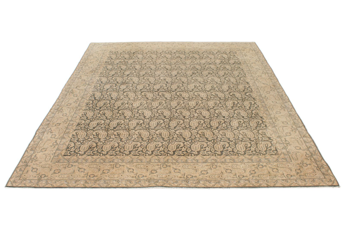 6x8 Beige and Black Persian Traditional Rug