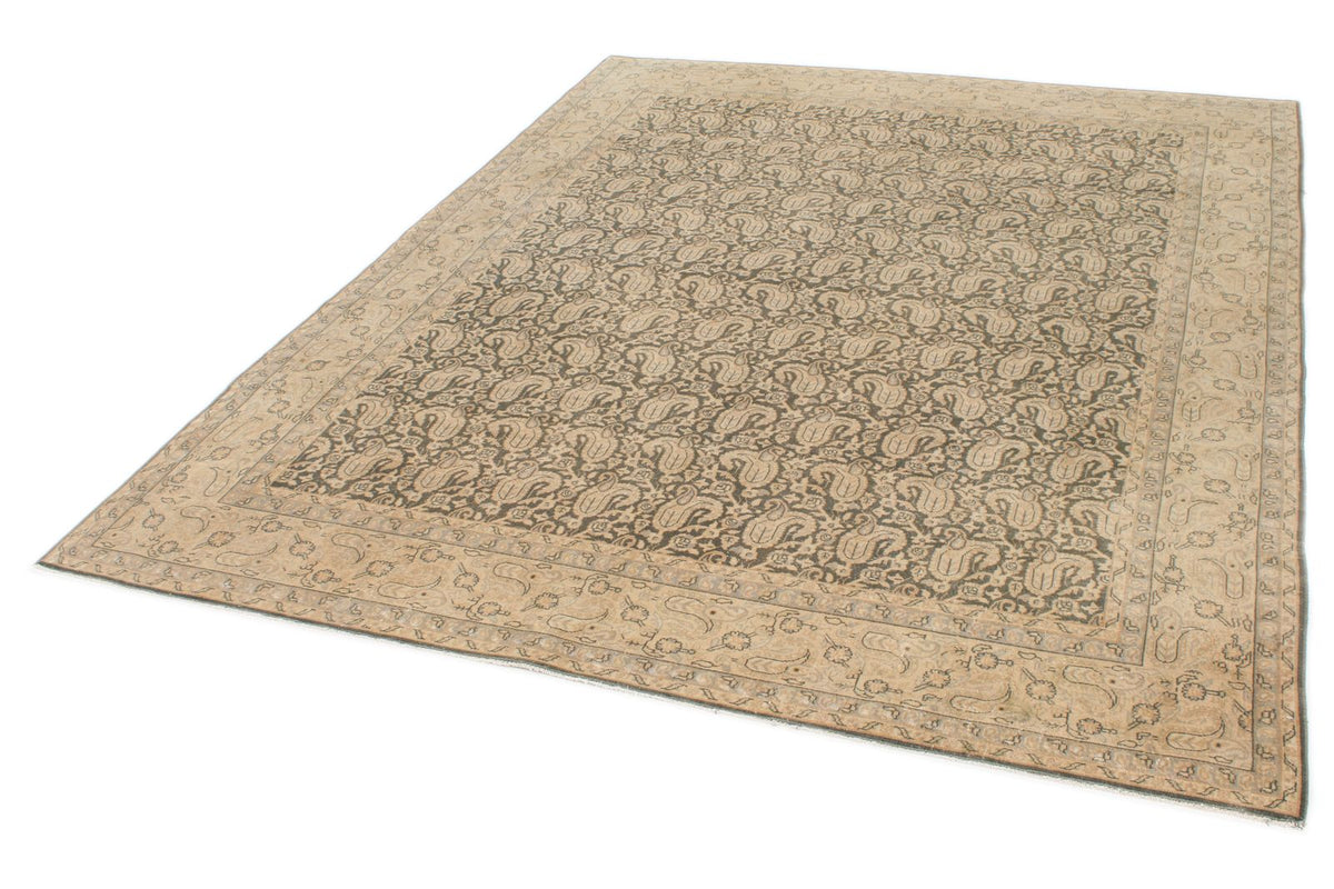 6x8 Beige and Black Persian Traditional Rug