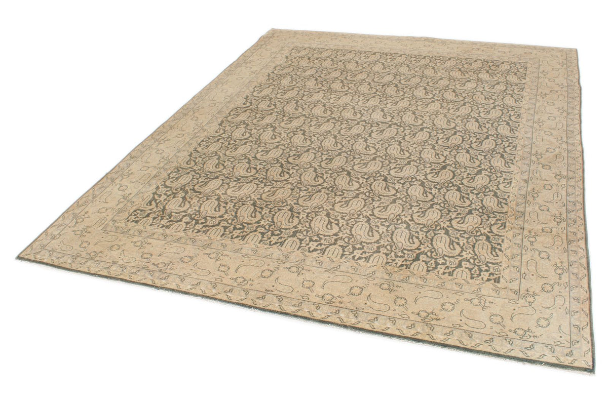 6x8 Beige and Black Persian Traditional Rug