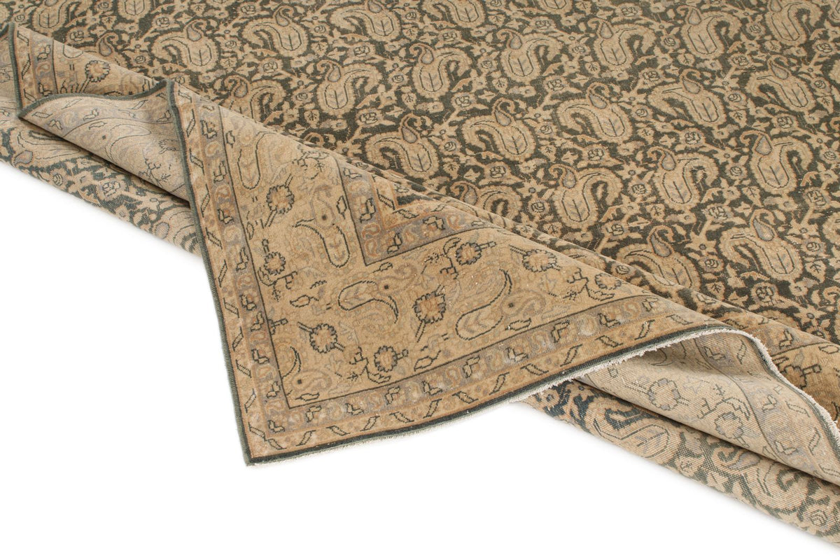 6x8 Beige and Black Persian Traditional Rug