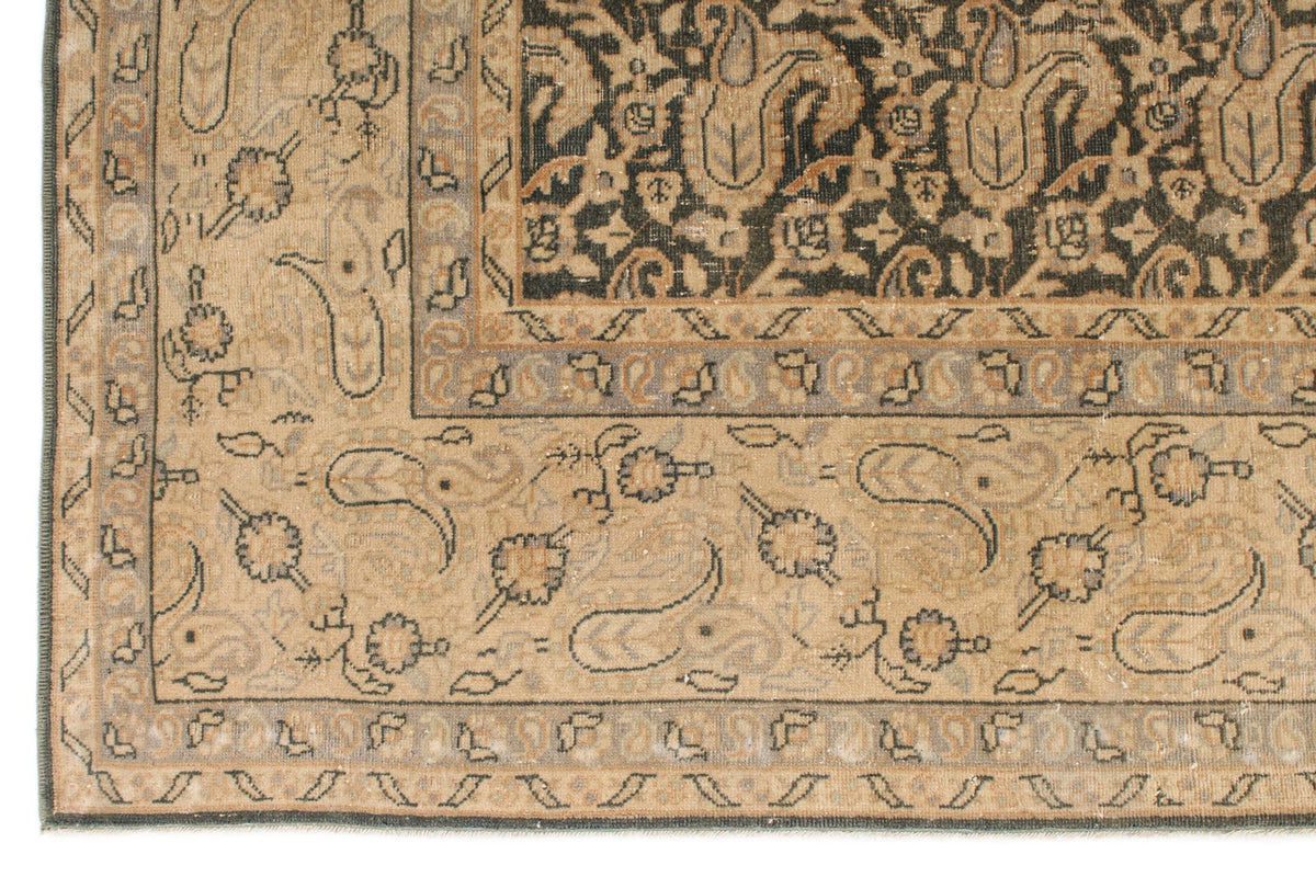 6x8 Beige and Black Persian Traditional Rug