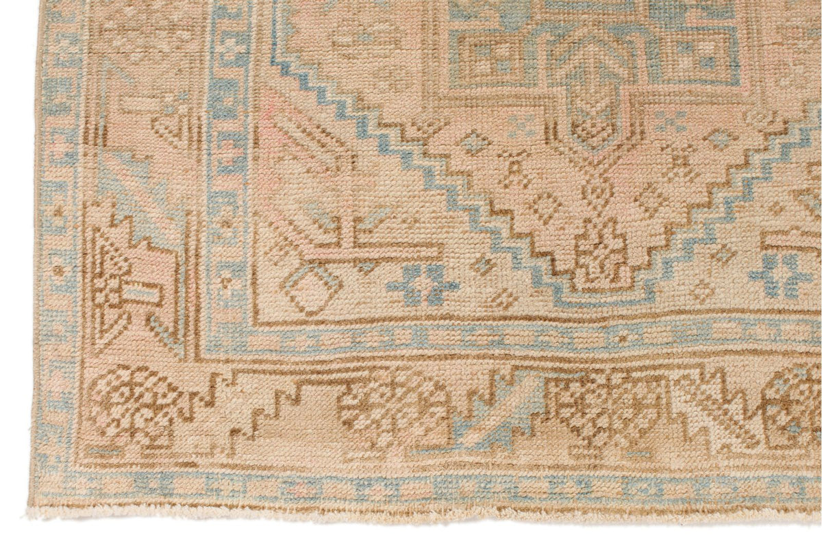 3x10 Ivory and Blue Persian Runner