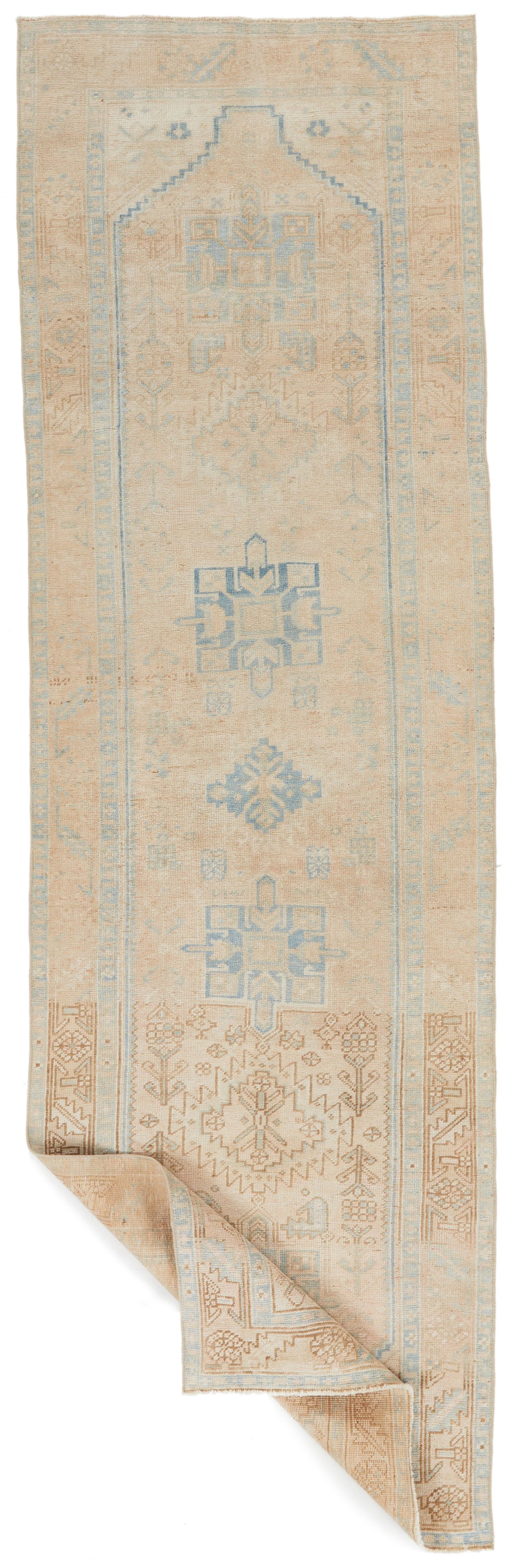 3x10 Ivory and Blue Persian Runner