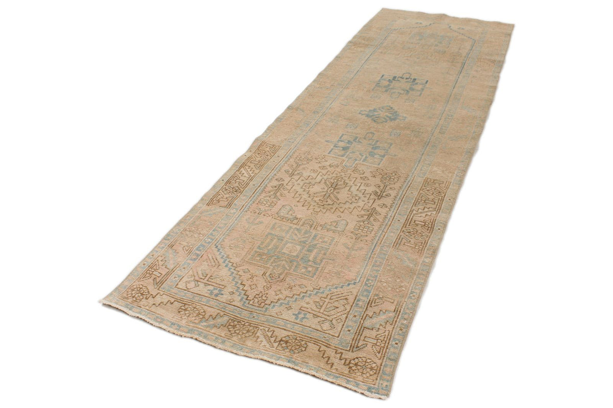 3x10 Ivory and Blue Persian Runner