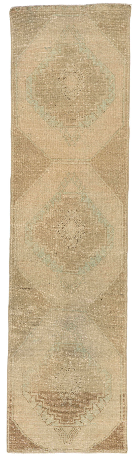 3x11 Beige Turkish Tribal Runner