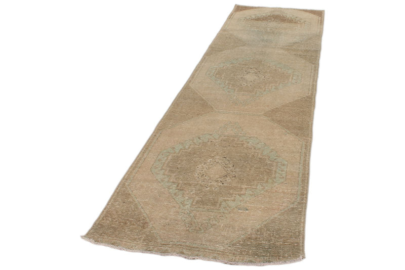 3x11 Beige Turkish Tribal Runner