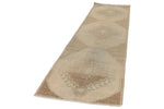 3x11 Beige Turkish Tribal Runner