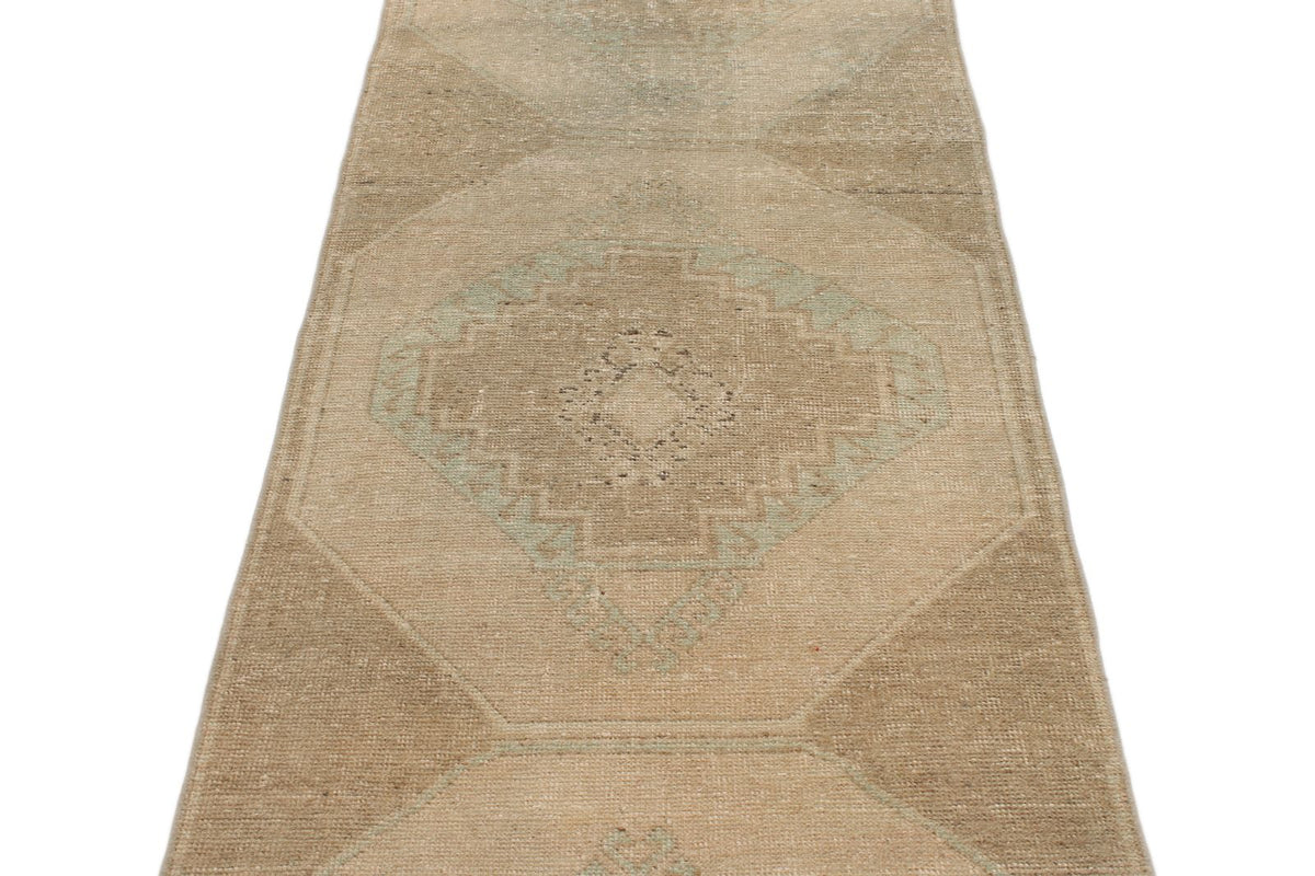 3x11 Beige Turkish Tribal Runner
