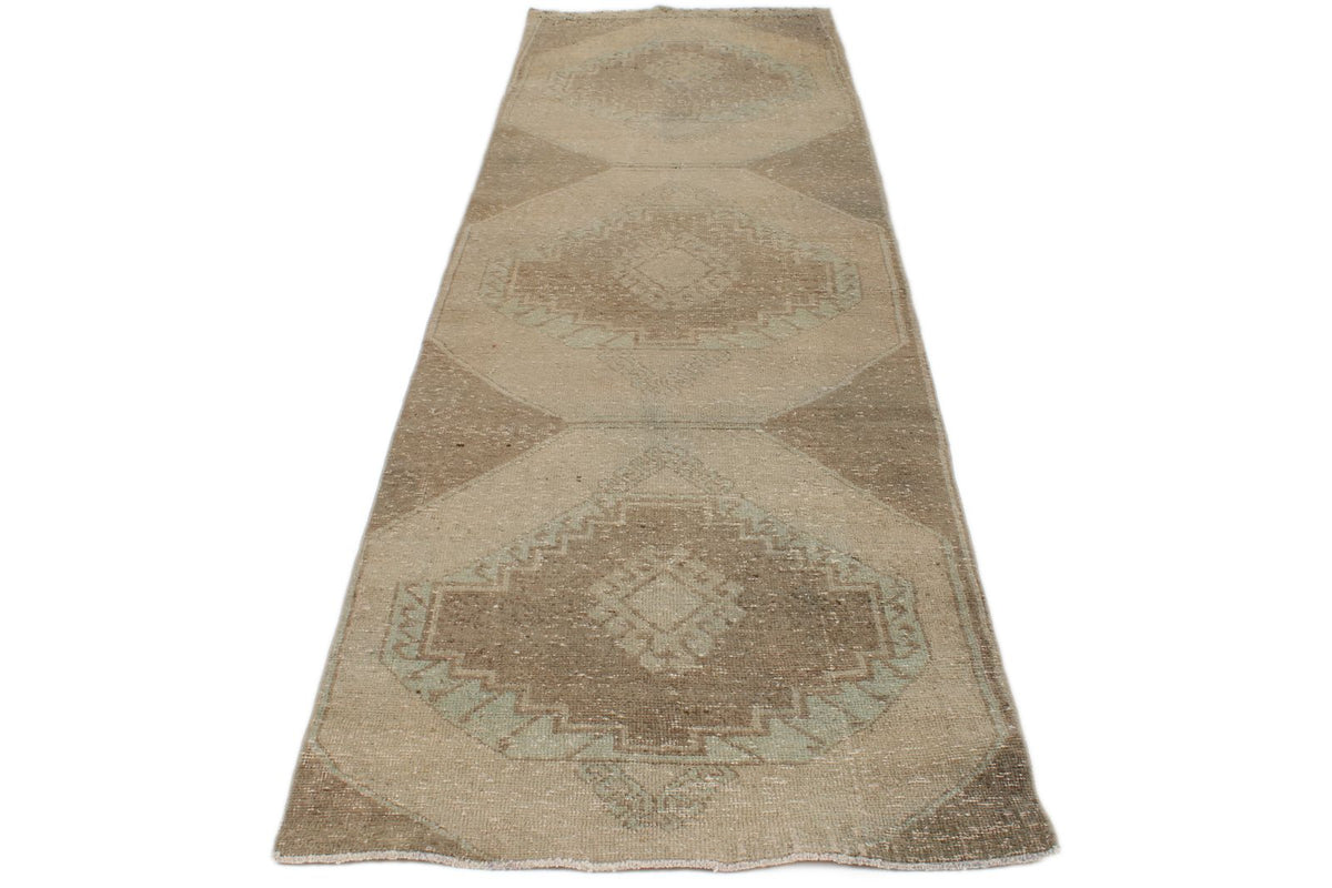 3x11 Beige Turkish Tribal Runner