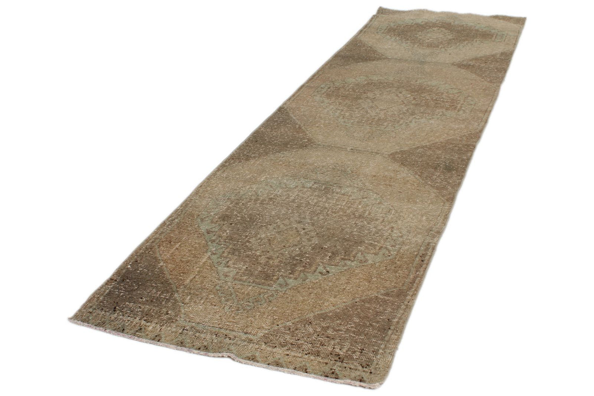 3x11 Beige Turkish Tribal Runner