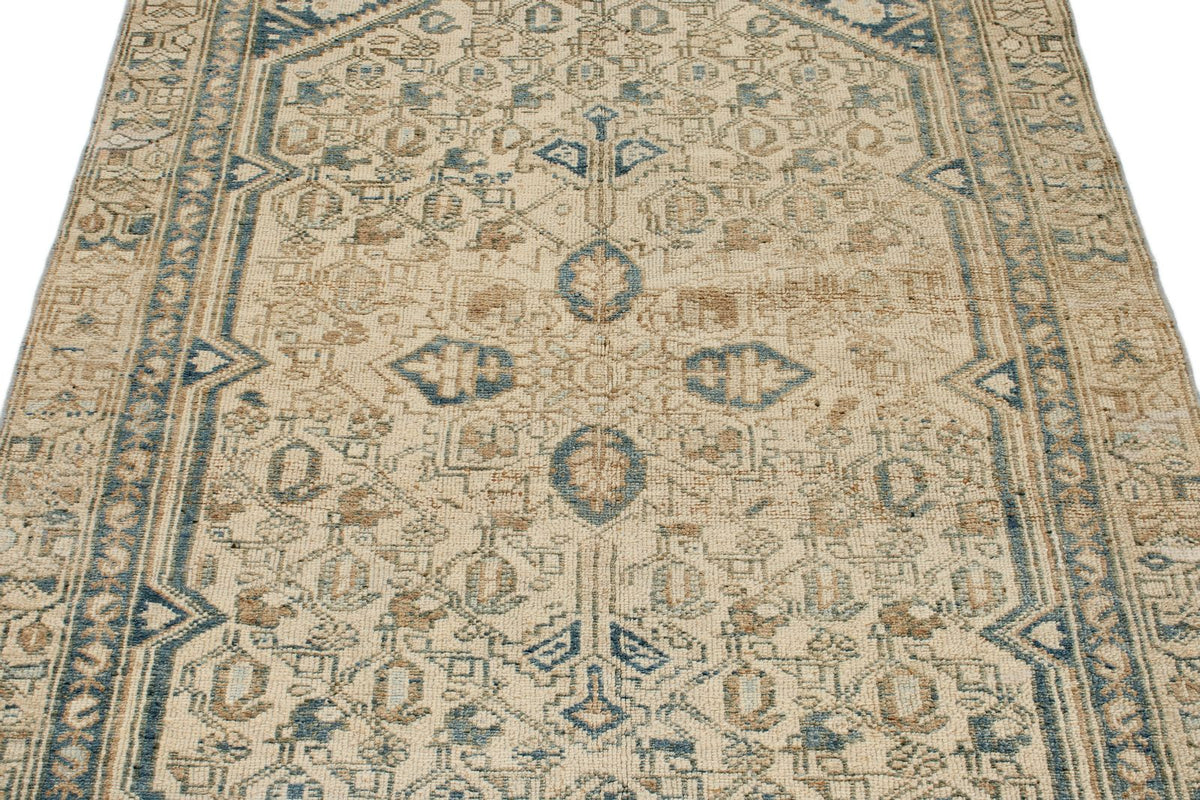 4x6 Blue and Beige Persian Traditional Rug