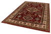 6x9 Red and Ivory Kazak Tribal Rug