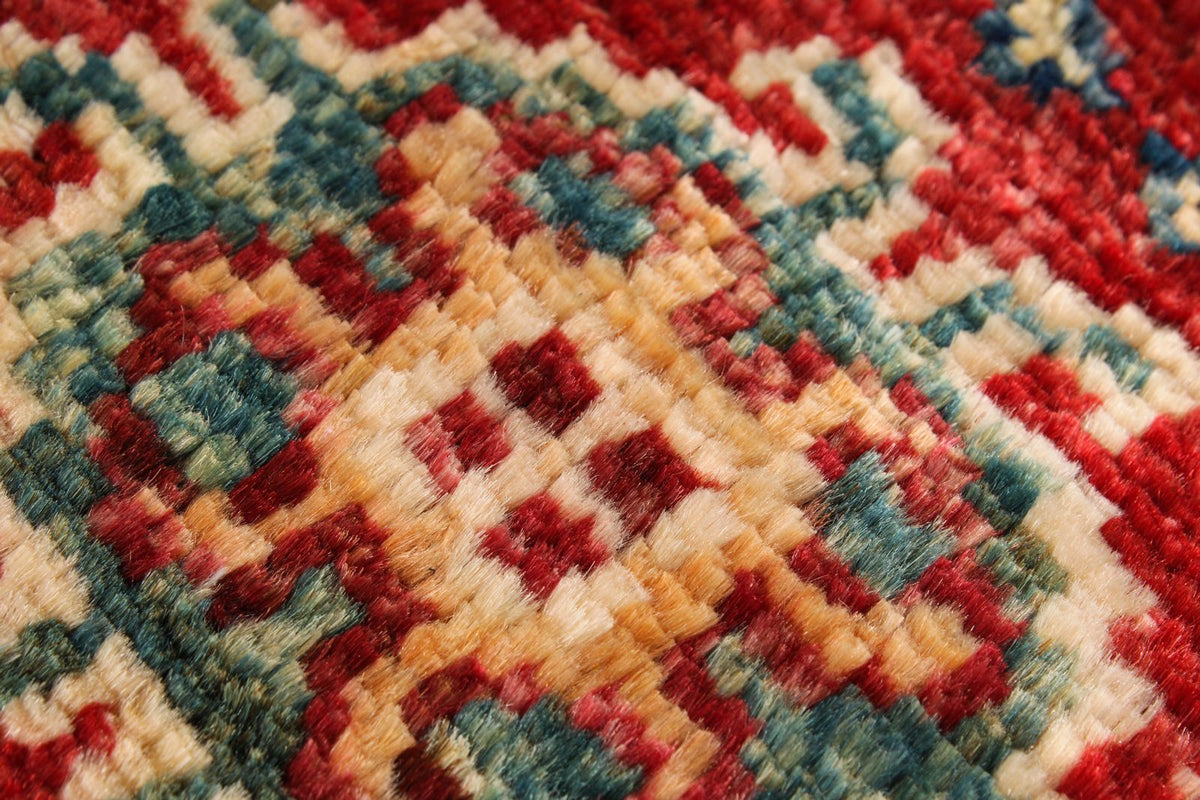 4x6 Navy and Red Kazak Tribal Rug