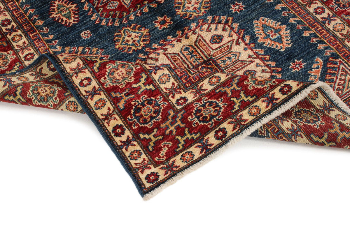 4x6 Navy and Red Kazak Tribal Rug