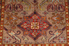 5x7 Brown and Ivory Kazak Tribal Rug