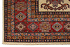 8x10 Ivory and Red Kazak Tribal Rug