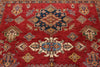 9x12 Red and Ivory Kazak Tribal Rug