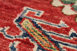 9x12 Red and Ivory Kazak Tribal Rug