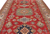 9x12 Red and Ivory Kazak Tribal Rug