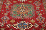 9x12 Red and Ivory Kazak Tribal Rug