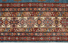 9x12 Light Blue and Ivory Kazak Tribal Rug