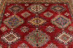 9x12 Red and Beige Kazak Tribal Rug