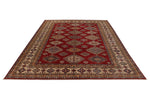 9x12 Red and Beige Kazak Tribal Rug