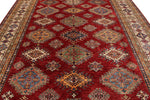 9x12 Red and Beige Kazak Tribal Rug