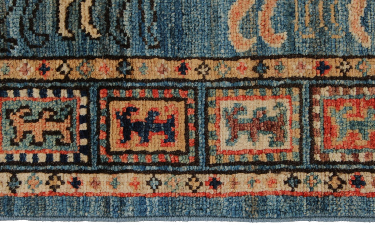 8x8 Red and Blue Anatolian Traditional Rug