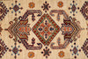 3x23 Ivory and Red Kazak Tribal Runner