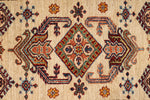 3x23 Ivory and Red Kazak Tribal Runner