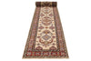 3x23 Ivory and Red Kazak Tribal Runner