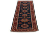 3x6 Navy and Red Kazak Tribal Runner