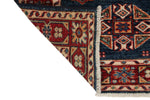 3x6 Navy and Red Kazak Tribal Runner