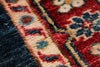 3x6 Navy and Red Kazak Tribal Runner
