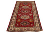 3x7 Red and Ivory Kazak Tribal Runner