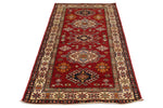 3x7 Red and Ivory Kazak Tribal Runner