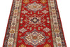 3x7 Red and Ivory Kazak Tribal Runner