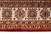 5x5 Red and Ivory Kazak Tribal Rug