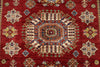 5x5 Red and Ivory Kazak Tribal Rug